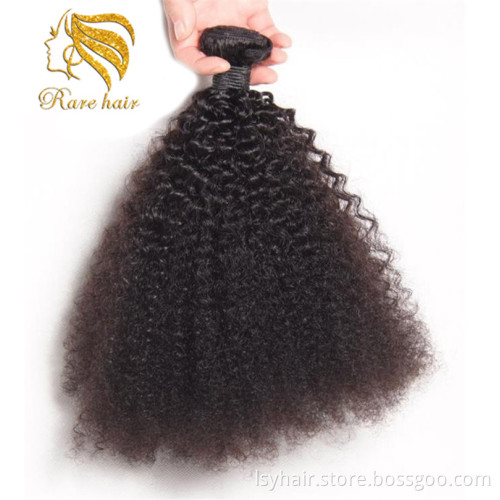 Lsy Wholesale African Afro Kinky Curly 100% Raw Human Hair for Braiding Brazilian Kinky Hair Bundles,Mongolian Afro Kinky Weacve